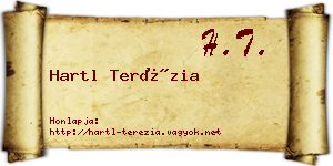 Hartl Terézia névjegykártya
